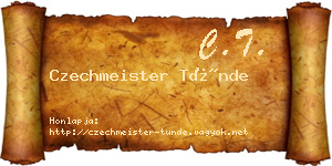 Czechmeister Tünde névjegykártya
