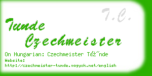 tunde czechmeister business card